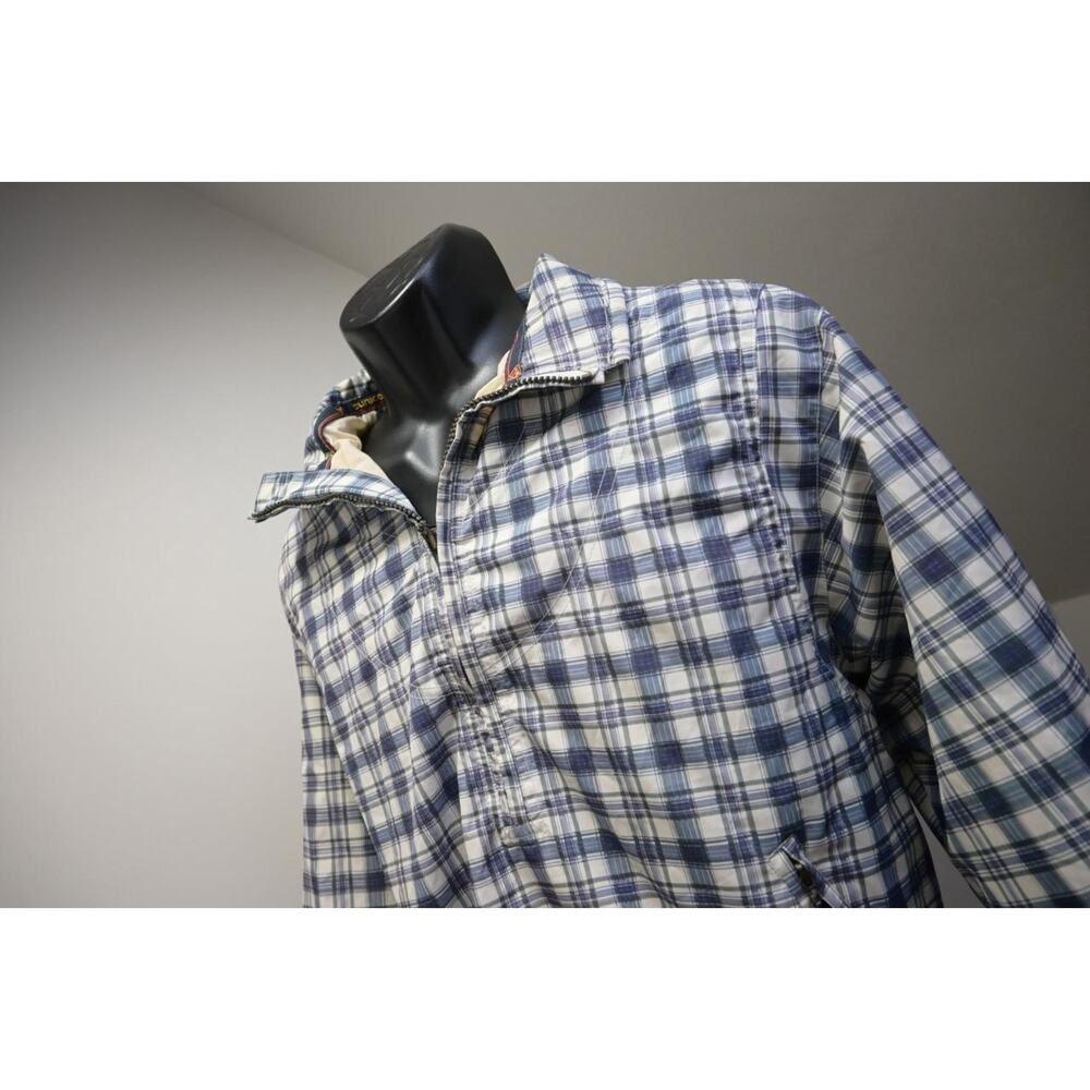 VTG‎ Sunice Golf 1/4 Zip Windbreaker Jacket 1/2 Zip Plaid Polyester Mens Large